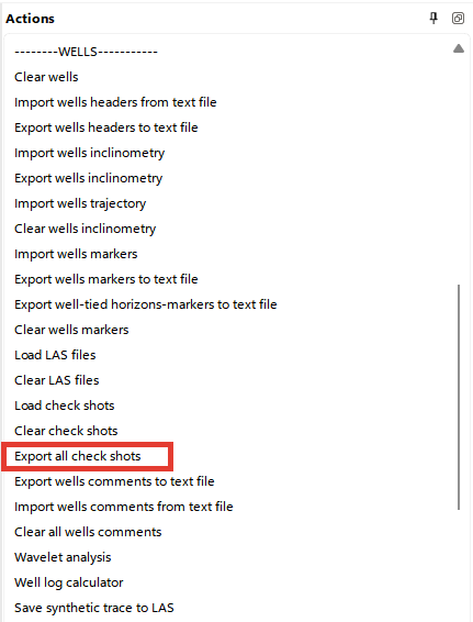 Export_all_checkshots