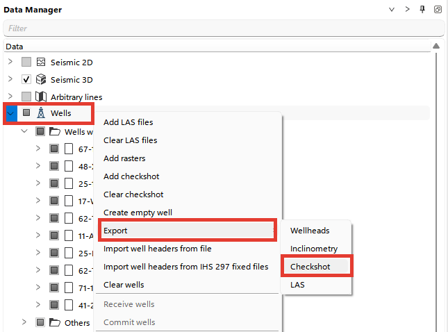 Export_all_checkshots_DM