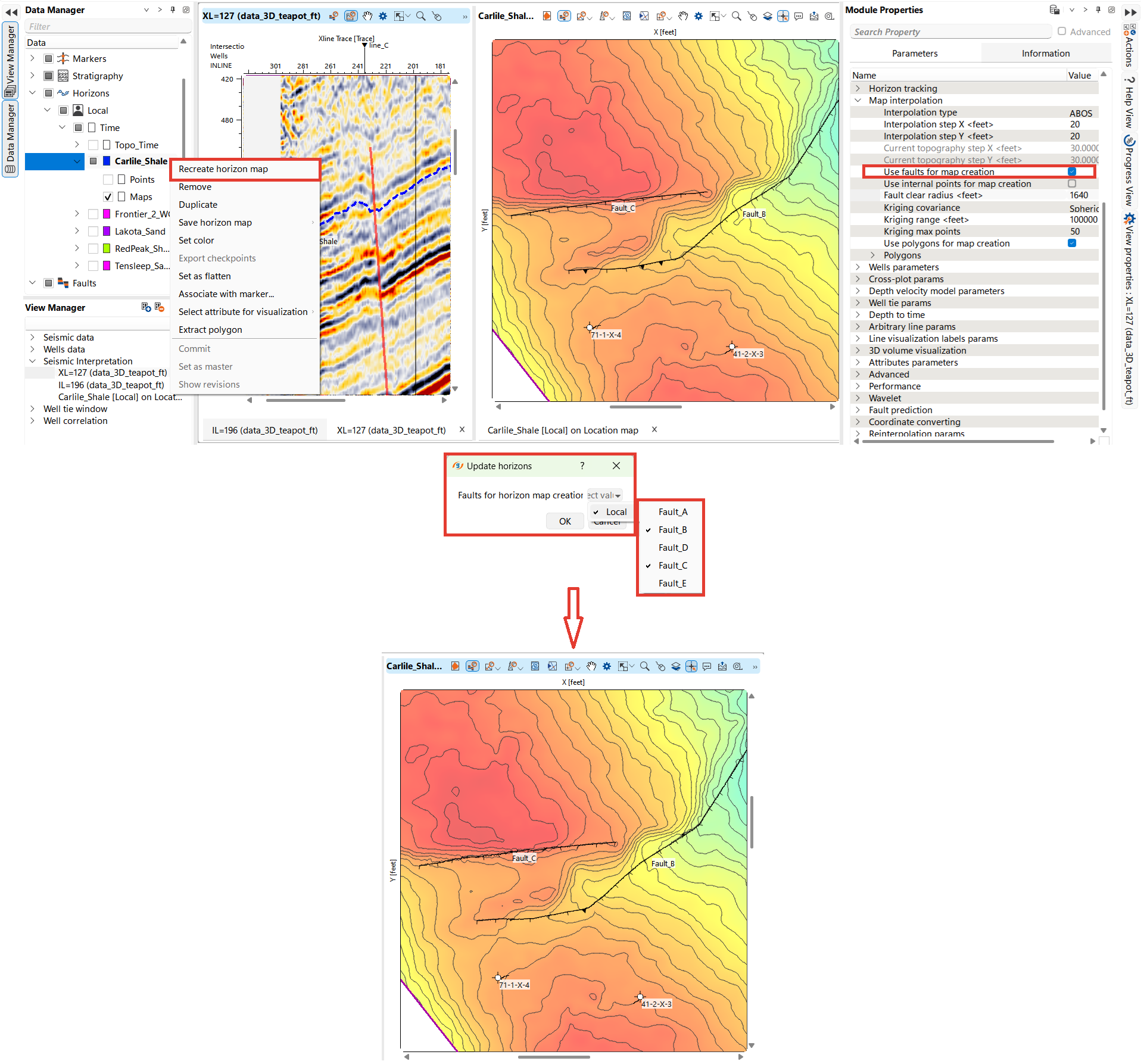 Faults_recreating_horizon_using_faults