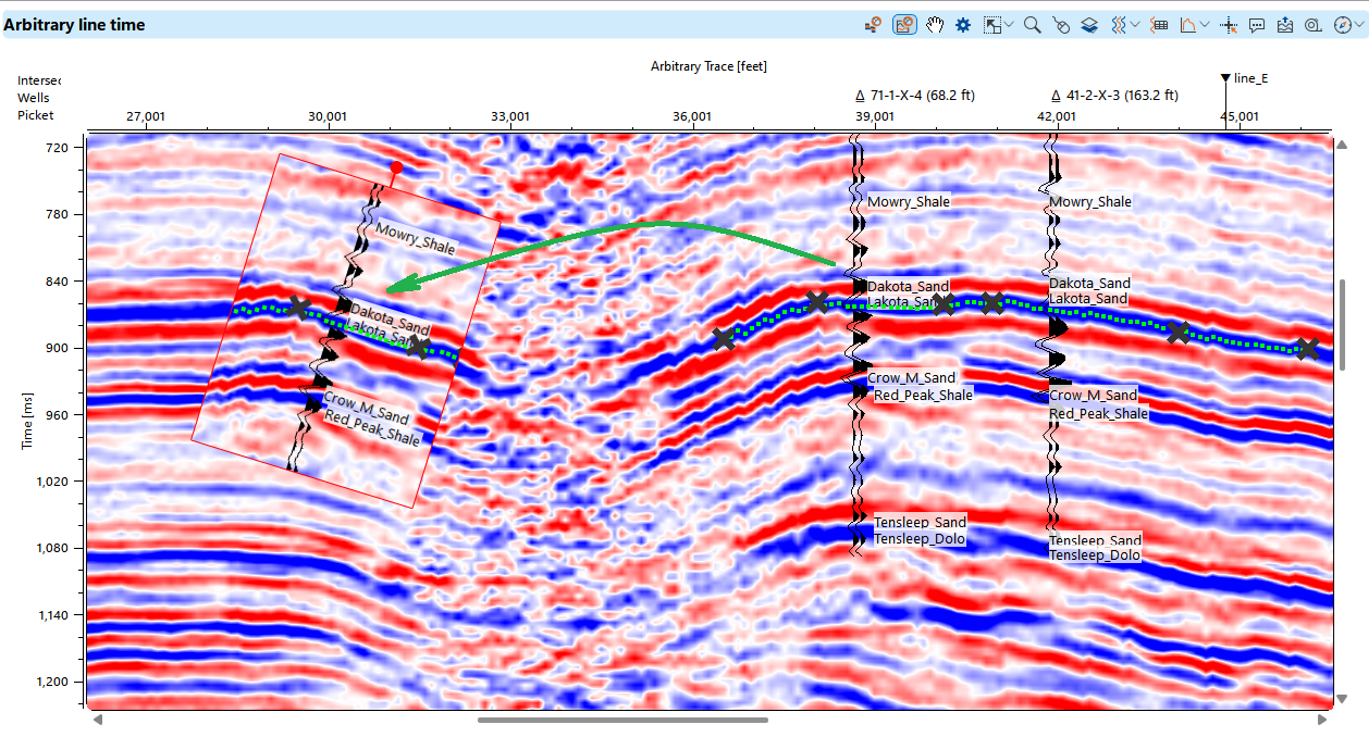 Horizons_picking_ghosted_view_on_section