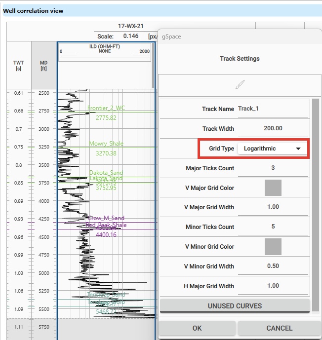 Well_correlation_view_logarithmic_grid_type